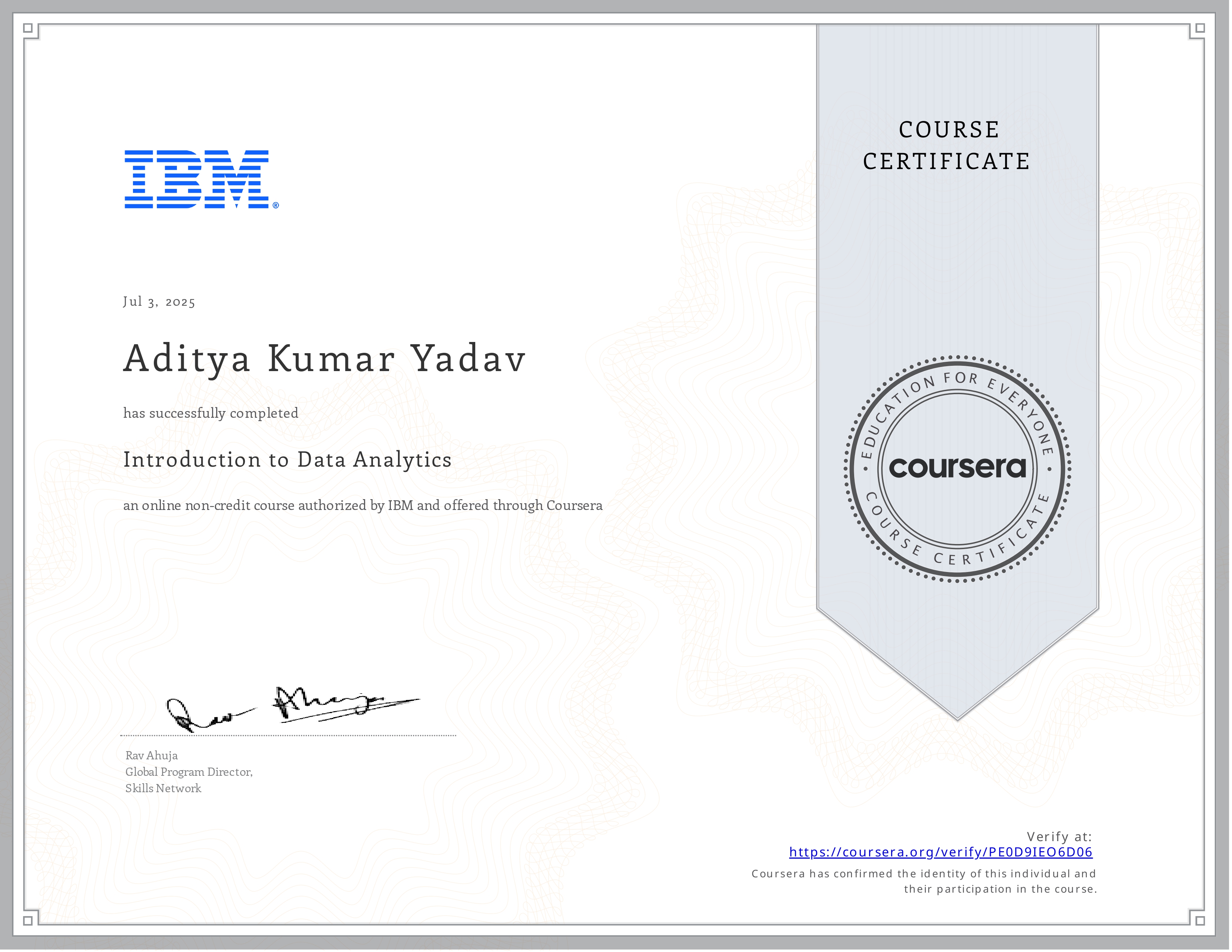 Introduction to Data Analytics